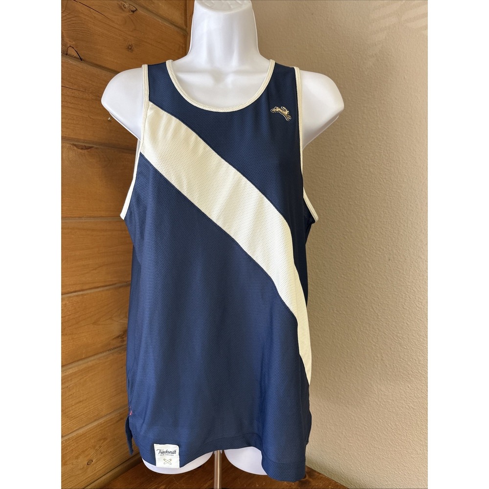 TRACKSMITH‎ Women's Van Cortlandt Racing Singlet Tank top Navy White Small